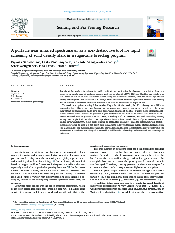 (PDF) A portable near infrared spectrometer as a non-destructive tool ...