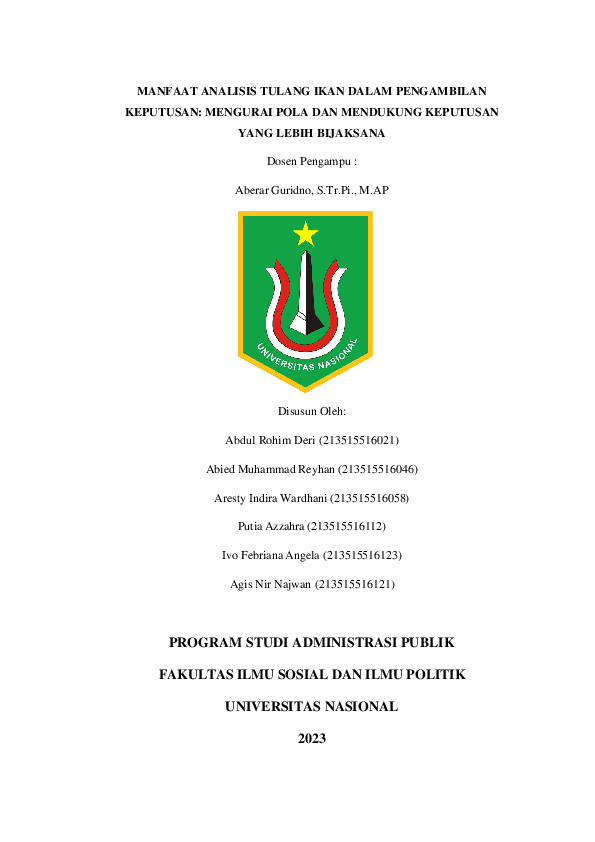 (PDF) Aberar Guridno_Kel. 8_MANFAAT ANALISIS TULANG IKAN DALAM ...