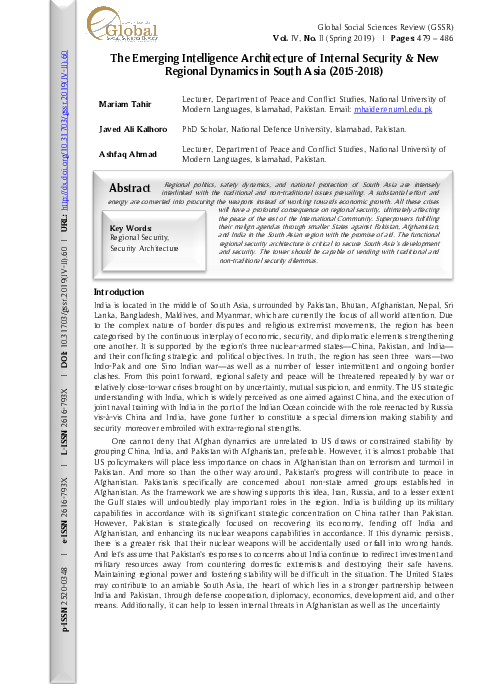 (PDF) The Emerging Intelligence Architecture of Internal Security & New ...