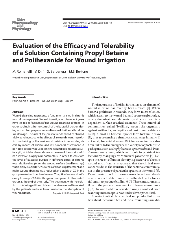 (PDF) Evaluation of the Efficacy and Tolerability of a Solution ...