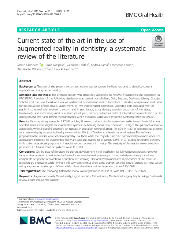 (PDF) Current state of the art in the use of augmented reality in ...