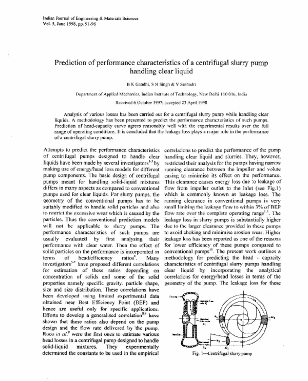 (PDF) Effect of Speed on the Performance Characteristics of a ...