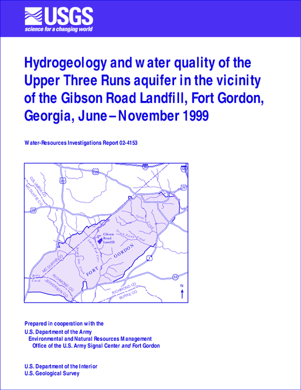 (PDF) Hydrology and water quality of the Upper Three Runs Aquifer in