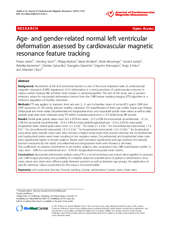 (PDF) Age- and gender-related normal left ventricular deformation ...