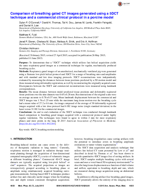 (PDF) Comparison of breathing gated CT images generated using a 5DCT ...