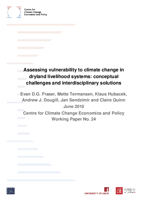 (PDF) Assessing Vulnerability to Climate Change in Dryland Livelihood ...