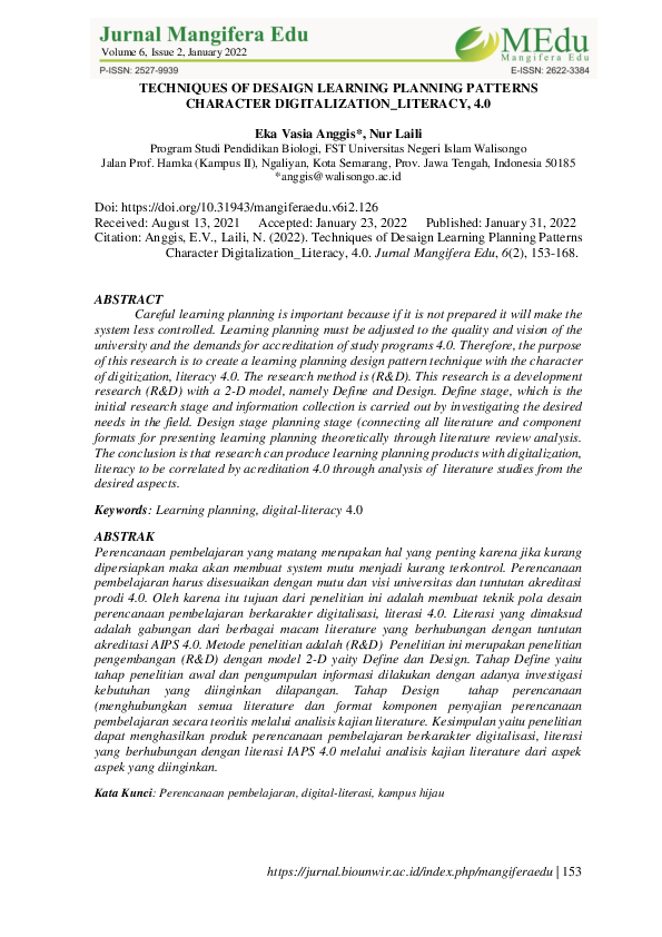 (PDF) Techniques of Learning Planning Patterns Character Digitalization ...
