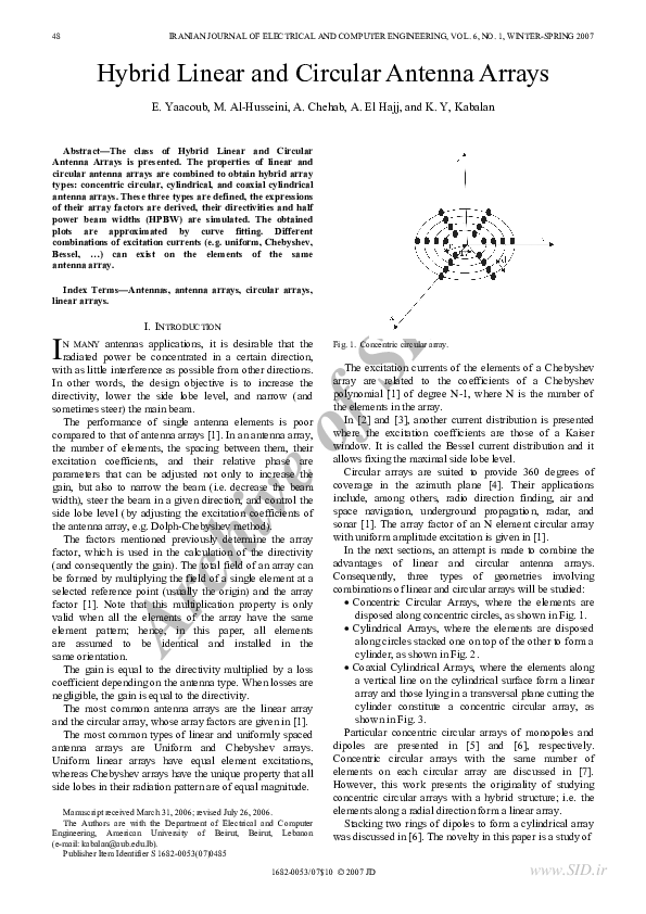 (PDF) Hybrid linear and circular antenna arrays