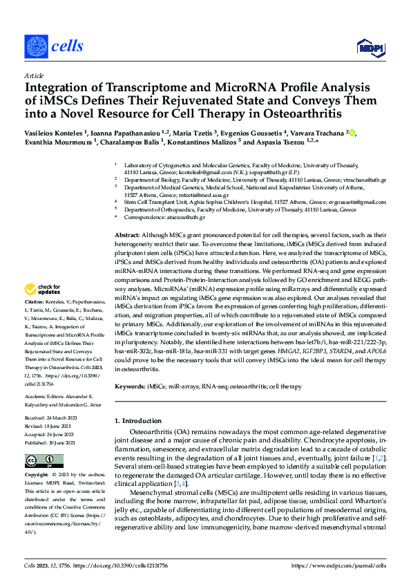 (PDF) Integration of Transcriptome and MicroRNA Profile Analysis of ...