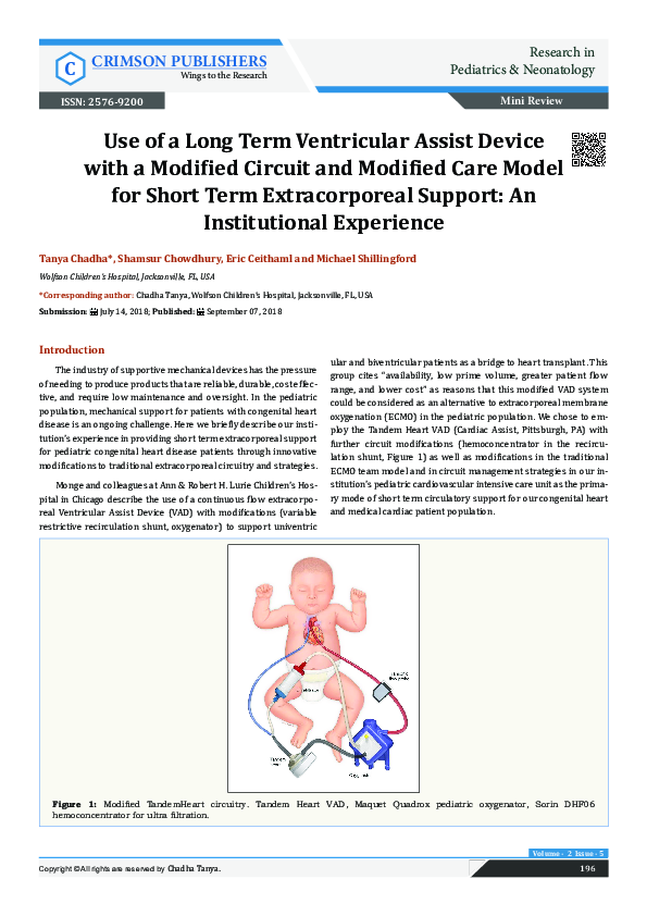 (PDF) Use of a Long Term Ventricular Assist Device with a Modified ...