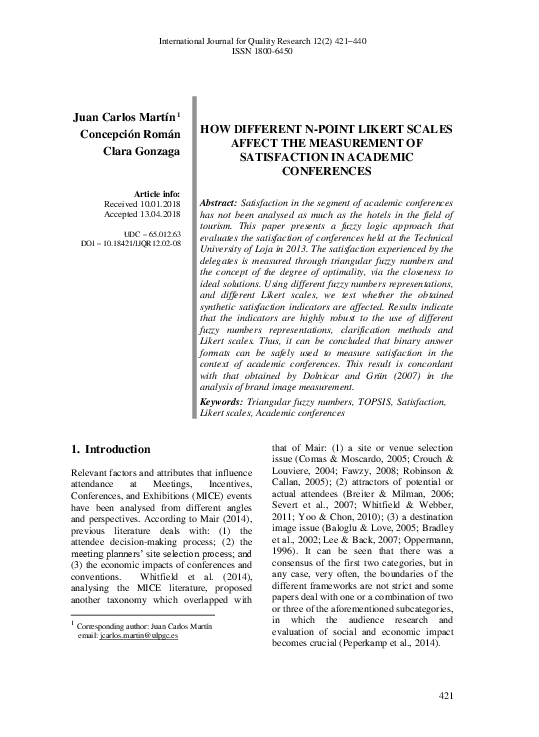 (PDF) How different N-point likert scales affect the measurement of ...