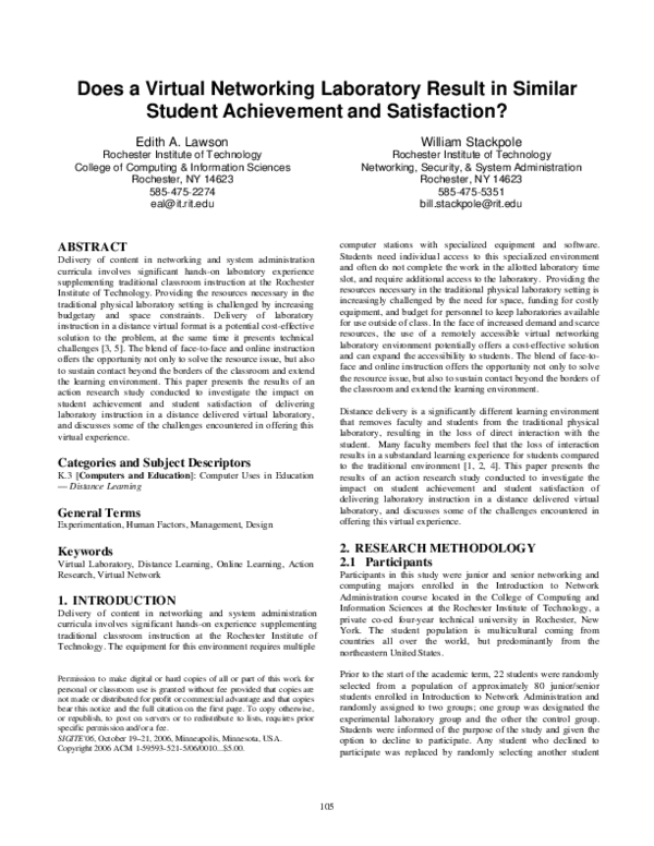 (PDF) Does a virtual networking laboratory result in similar student ...