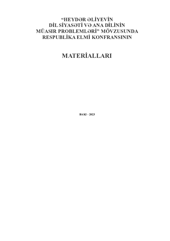 (PDF) “CODEX CUMANİCUS”UN TÜRKMƏNŞƏLİ LEKSİKASI