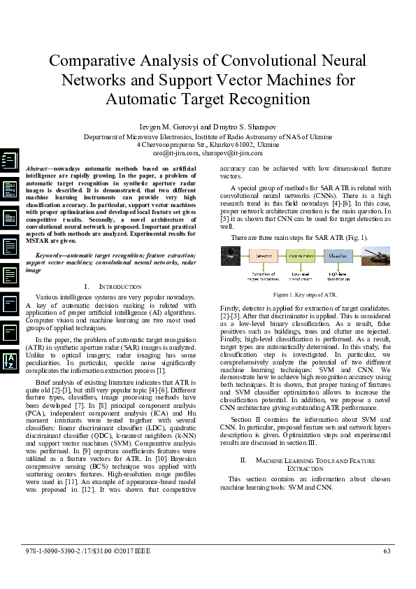 (PDF) Comparative analysis of convolutional neural networks and support ...
