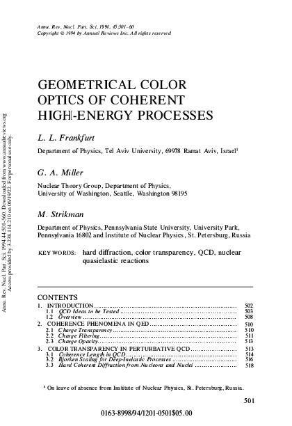 (PDF) Geometrical Color Optics of Coherent High-Energy Processes