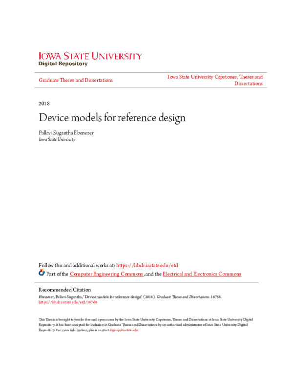 (PDF) Device models for reference design