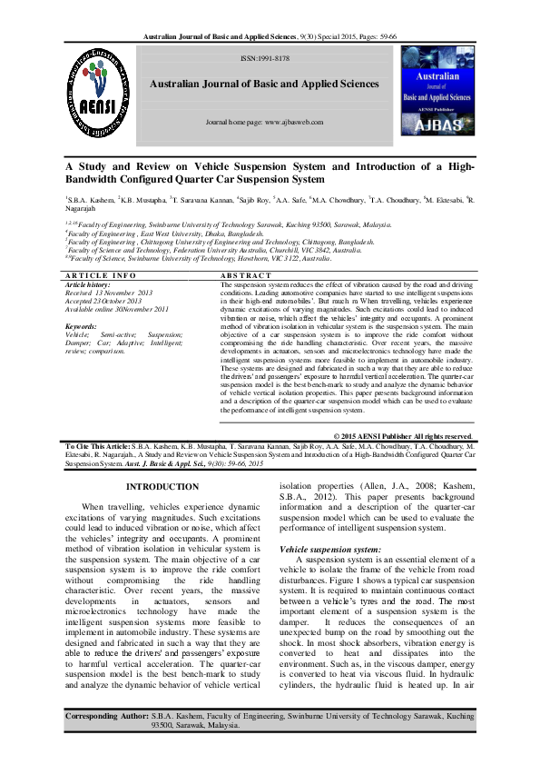 (PDF) Australian Journal of Basic and Applied Sciences