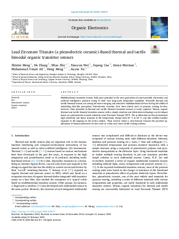 (PDF) Lead Zirconate Titanate (a piezoelectric ceramic)Based thermal