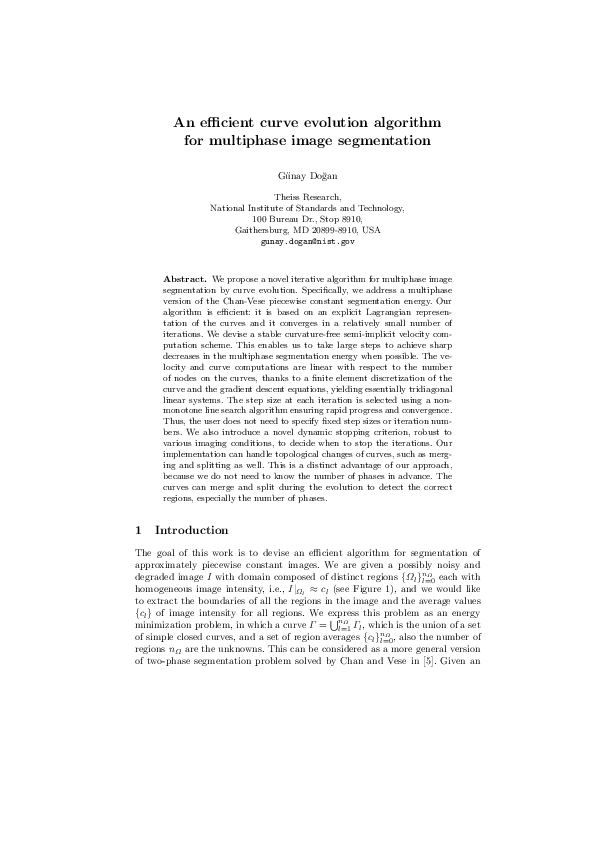 (PDF) An Efficient Curve Evolution Algorithm for Multiphase Image ...