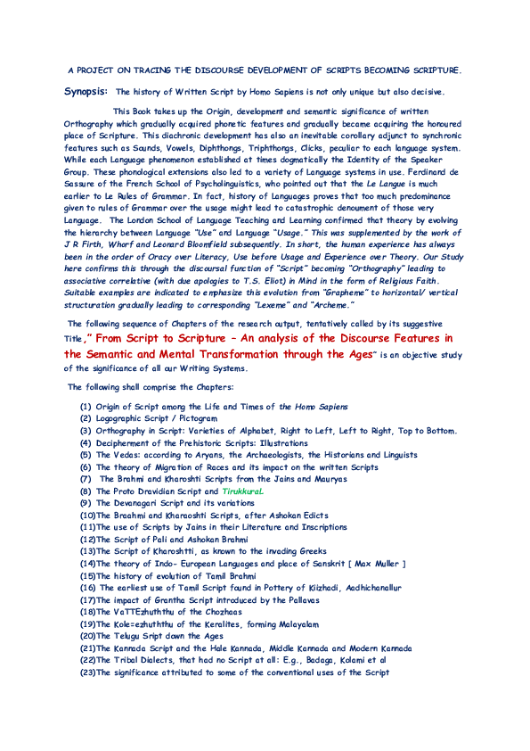 (PDF) A PROJECT ON TRACING THE DISCOURSE DEVELOPMENT OF SCRIPTS ...