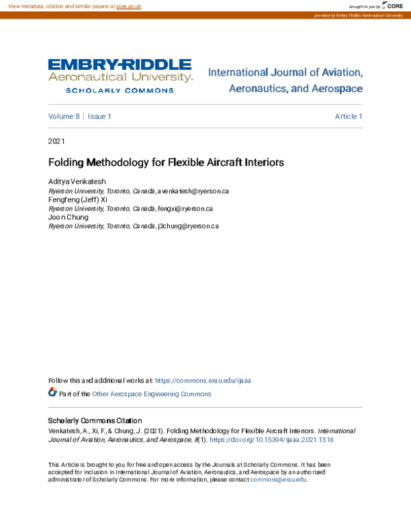 (PDF) Folding Methodology for Flexible Aircraft Interiors