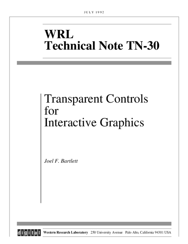 (PDF) Transparent Controls for Interactive Graphics