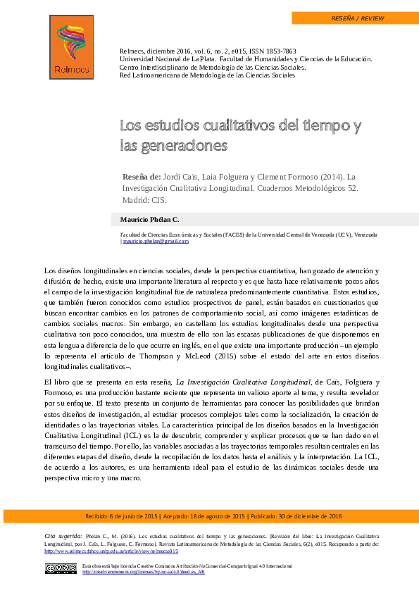 (PDF) Reseña del libro: Caïs, Jordi, Laia Folguera y Clement Formoso ...