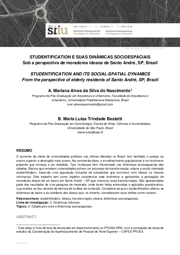 (PDF) Studentification e suas dinâmicas socioespaciais: sob a ...