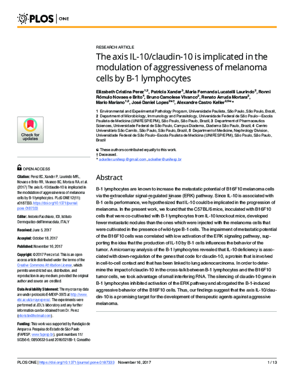 (PDF) The axis IL-10/claudin-10 is implicated in the modulation of ...