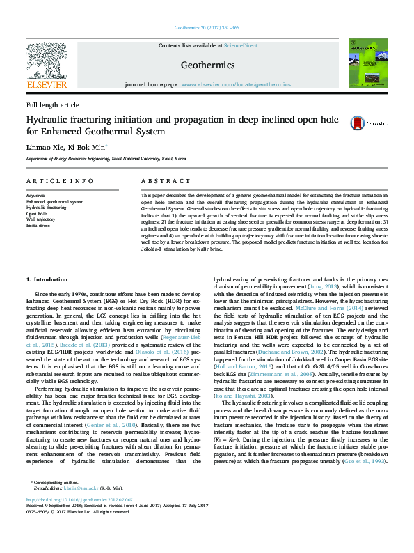 (PDF) Hydraulic fracturing initiation and propagation in deep inclined ...