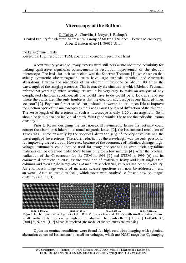 (PDF) Microscopy At The Bottom