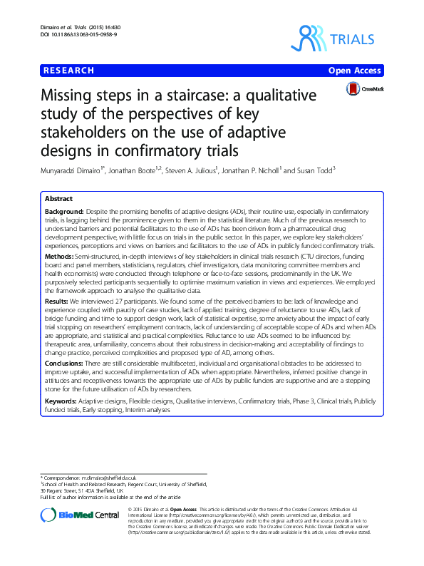 (PDF) Missing steps in a staircase: a qualitative study of the ...