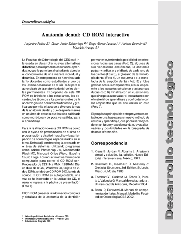(PDF) Anatomía dental: CD ROM interactivo