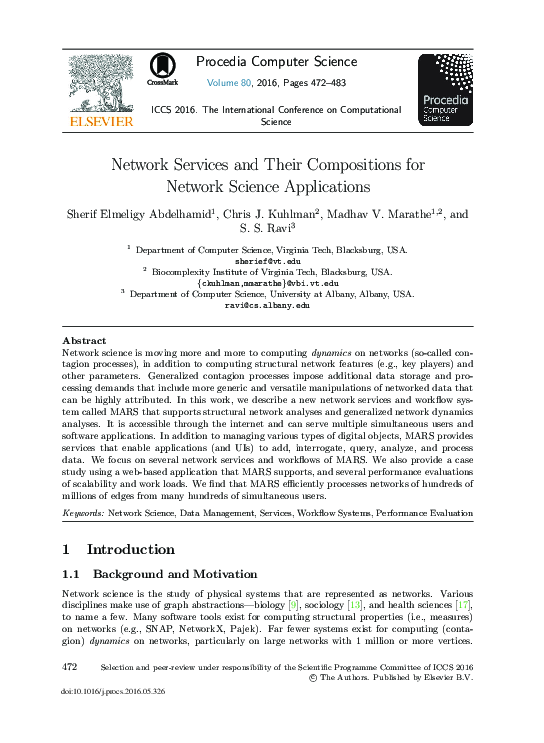 (PDF) Network Services and Their Compositions for Network Science ...