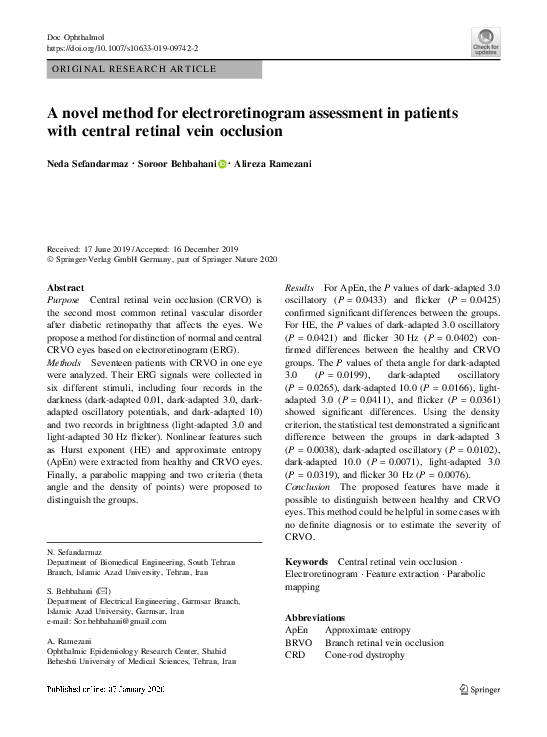 (PDF) A novel method for electroretinogram assessment in patients with ...