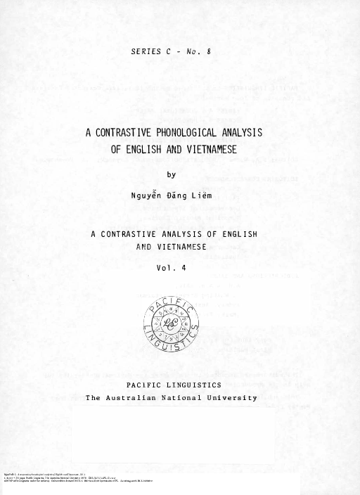 (PDF) A contrastive phonological analysis of English and Vietnamese, Vol 4