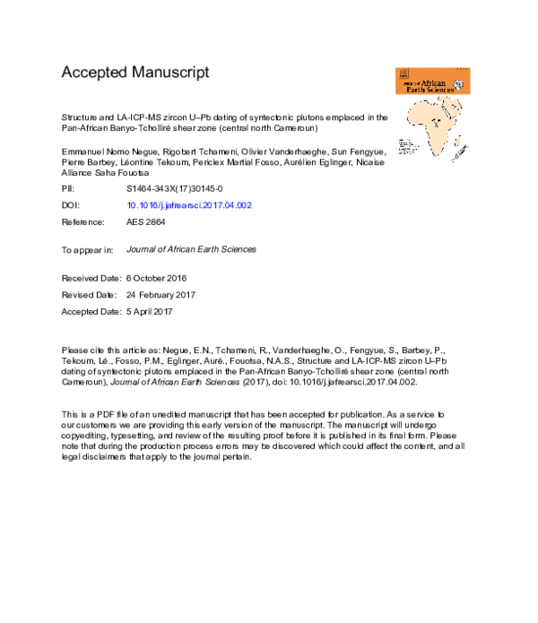 (PDF) Structure and LA-ICP-MS zircon U–Pb dating of syntectonic plutons ...