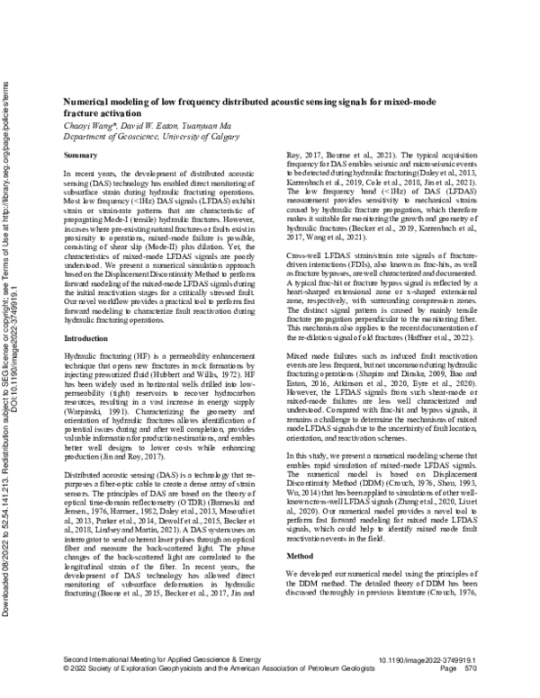 (PDF) Numerical modeling of low-frequency distributed acoustic sensing ...