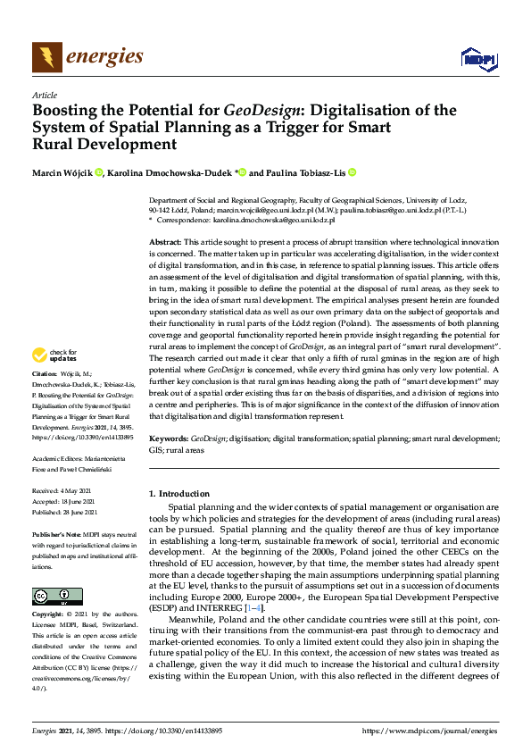 (PDF) Boosting the Potential for GeoDesign: Digitalisation of the ...