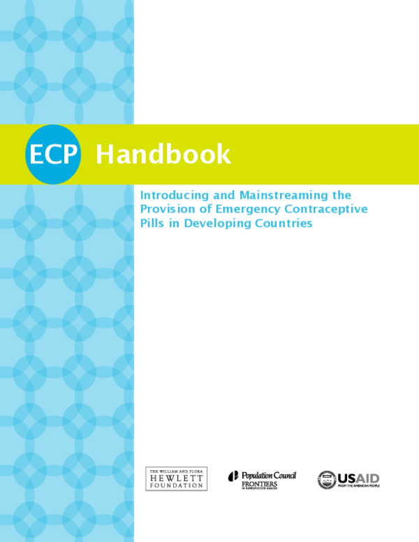 (PDF) ECP Handbook: Introducing and Mainstreaming the Provision of ...