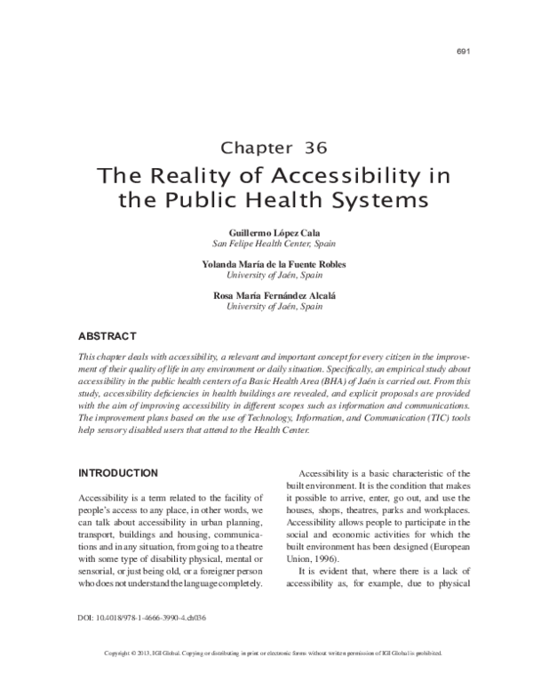 (PDF) The Reality of Accessibility in the Public Health Systems