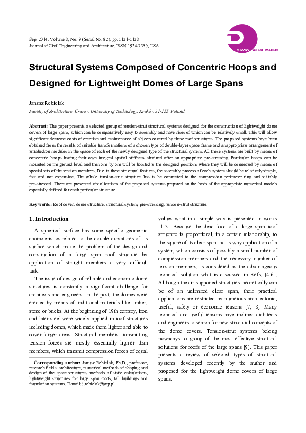 (PDF) Structural Systems Composed of Concentric Hoops and Designed for ...