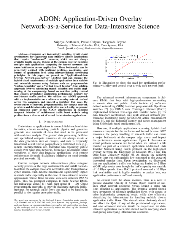 (PDF) ADON: Application-driven Overlay Network-as-a-Service for data ...