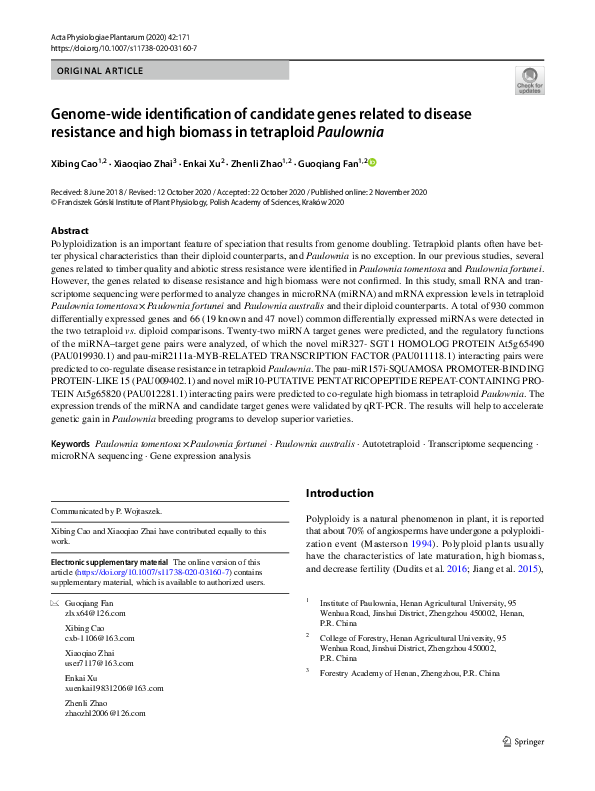 (PDF) Genome-Wide Identification of Candidate Genes Associated with β ...