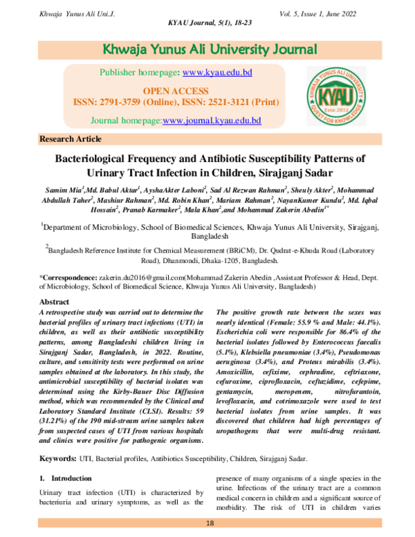 (PDF) Bacteriological Frequency and Antibiotic Susceptibility Patterns ...