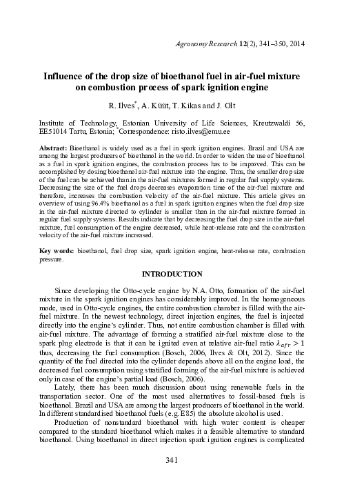 (PDF) Influence of the drop size of bioethanol fuel in air-fuel mixture ...