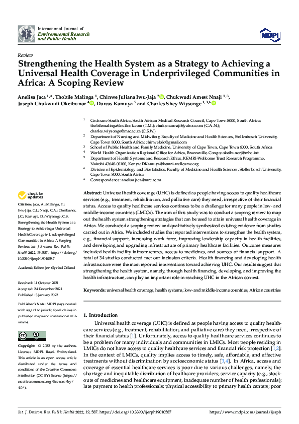 Health Literacy In African Countries: A Scoping Review – RKIF