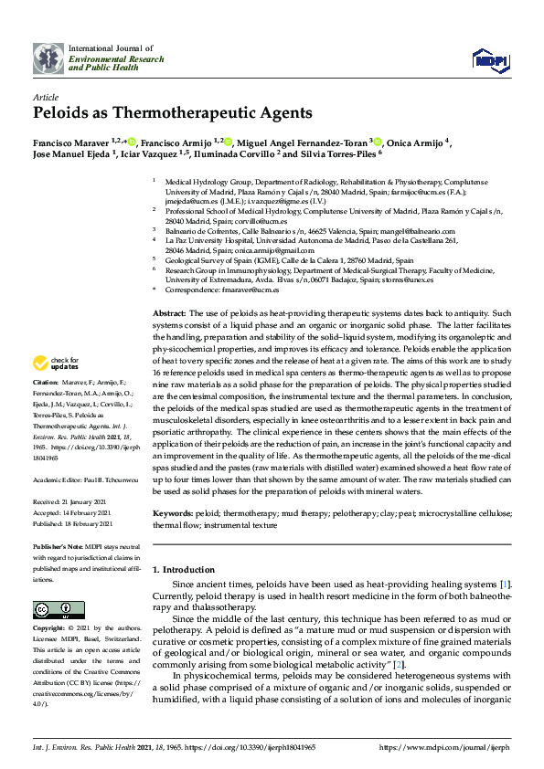 Peloids as Thermotherapeutic Agents