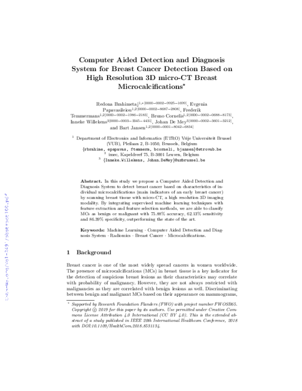 (PDF) Computer Aided Detection and Diagnosis System for Breast Cancer ...