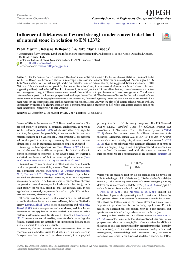 (PDF) Influence of thickness on flexural strength under concentrated ...